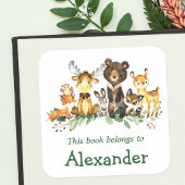 Waterverf Woodland Animals Bookplate Labels