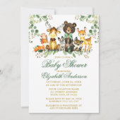 Waterverf Woodland Animals Bow Baby shower Gold Kaart (Voorkant)