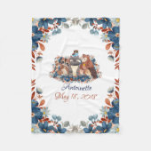 Waterverf Woodland Animals Fleece Deken (Voorkant)