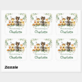Waterverf Woodland Animals Green Bookplate Labels (Vel)