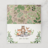 Waterverf Woodland Animals Greenery Forest Decor Plaatskaartje (Buitenkant ongevouwen)