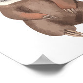 Waterverf Woodland Animals Nursery Room Decor Poster (Hoek)