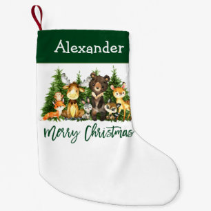 Waterverf Woodland Animals Penseelscript Kleine Kerstsok