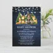 Waterverf Woodland Animals Shower Wood Lights Kaart (Staand voorkant)