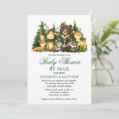 Waterverf Woodland Animals Trewer by Mail Kaart (Staand voorkant)