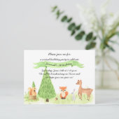 Waterverf Woodland Animals Virtuele Verjaardagsfee Briefkaart (Staand voorkant)