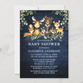 Waterverf Woodland Animals Wood Greenery Shower Kaart (Voorkant)