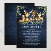 Waterverf Woodland Animals Wood Greenery Shower Kaart (Voorkant / Achterkant)