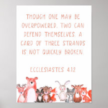 Waterverf Woodland Baby Animal Nursery Art