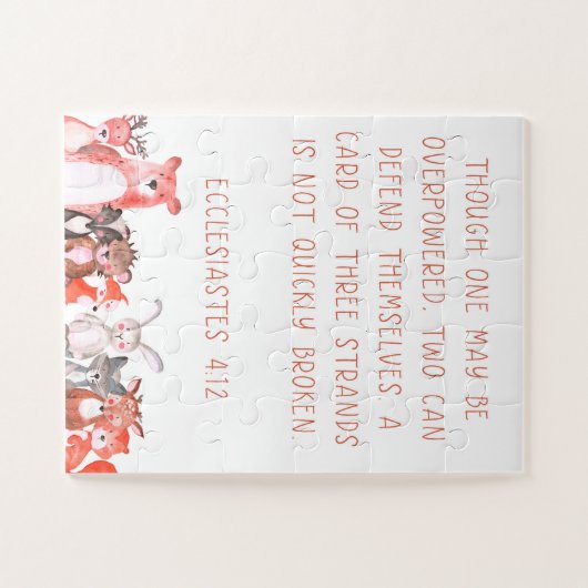 Waterverf Woodland Baby Animal Nursery Art Poster Legpuzzel (Horizontaal)