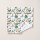 Waterverf Woodland Baby Animal Pattern Bad Handdoek (Wasdoekje)