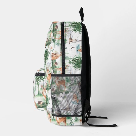 Waterverf Woodland Baby Animal Pattern Bedrukte Rugzak (Rechts)