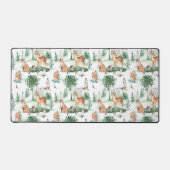 Waterverf Woodland Baby Animal Pattern Bureaumat (Voorkant)