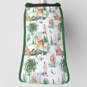 Waterverf Woodland Baby Animal Pattern Golfheadcover (Draai 90)
