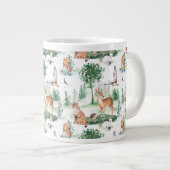 Waterverf Woodland Baby Animal Pattern Grote Koffiekop (Voorkant rechts)