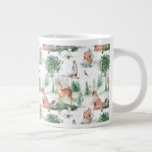 Waterverf Woodland Baby Animal Pattern Grote Koffiekop (Rechts)