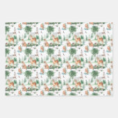 Waterverf Woodland Baby Animal Pattern Inpakpapier Vel (Voorkant 2)