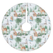 Waterverf Woodland Baby Animal Pattern Kerstboom Rok (Voorkant)