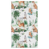 Waterverf Woodland Baby Animal Pattern Klein Cadeauzakje (Achterkant)