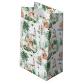 Waterverf Woodland Baby Animal Pattern Klein Cadeauzakje (Achterkant Gekanteld)