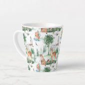 Waterverf Woodland Baby Animal Pattern Latte Mok (Linkerhoek)