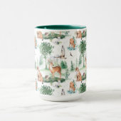 Waterverf Woodland Baby Animal Pattern Mok (Midden)