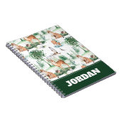 Waterverf Woodland Baby Animal Pattern Notitieboek (Rechterzijde)
