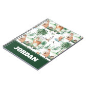 Waterverf Woodland Baby Animal Pattern Notitieboek (Linkerzijde)