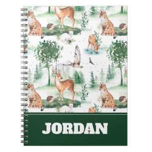 Waterverf Woodland Baby Animal Pattern Notitieboek