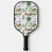 Waterverf Woodland Baby Animal Pattern Pickleball Paddle (Achterkant)
