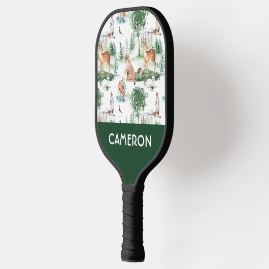 Waterverf Woodland Baby Animal Pattern Pickleball Paddle (Links)