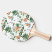 Waterverf Woodland Baby Animal Pattern Tafeltennisbatje (Zijkant)