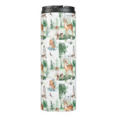 Waterverf Woodland Baby Animal Pattern Thermosbeker (Achterkant)