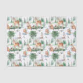 Waterverf Woodland Baby Animal Pattern Tissuepapier