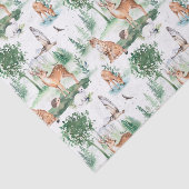 Waterverf Woodland Baby Animal Pattern Tissuepapier (Detail)