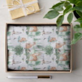 Waterverf Woodland Baby Animal Pattern Tissuepapier (Geschenk)