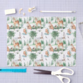 Waterverf Woodland Baby Animal Pattern Tissuepapier (Craft)