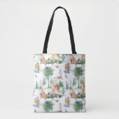 Waterverf Woodland Baby Animal Pattern Tote Bag (Voorkant)