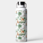Waterverf Woodland Baby Animal Pattern Waterfles (Achterkant)