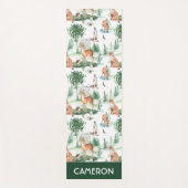 Waterverf Woodland Baby Animal Pattern Yogamat (Voorkant)