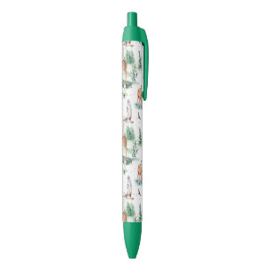 Waterverf Woodland Baby Animal Pattern Zwarte Inkt Pen