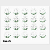 Waterverf Woodland Baby shower Dank u Ronde Sticker (Vel)