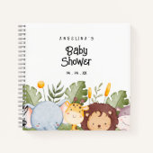 Waterverf Woodland Baby shower Geschenklijst Notit Notitieboek (Voorkant)