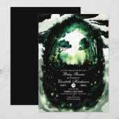 Waterverf Woodland Baby shower Kaart (Voorkant / Achterkant)