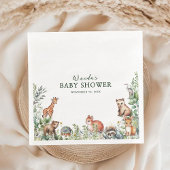Waterverf Woodland Baby shower Papier servetten