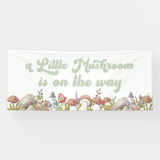 Waterverf Woodland Baby shower Spandoek (Horizontaal)