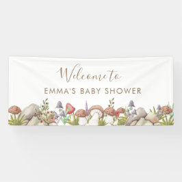 Waterverf Woodland Baby shower Spandoek