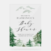 Waterverf Woodland Baby shower Welkomstteken Acryl Bord (Voorkant)