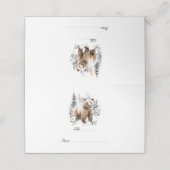 Waterverf Woodland Beer illustratie Baby shower Plaatskaartje (Buitenkant ongevouwen)