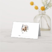 Waterverf Woodland Beer illustratie Baby shower Plaatskaartje (Achterkant)